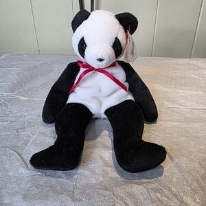 Vintage Ty Black and White Panda Stuffed Animal